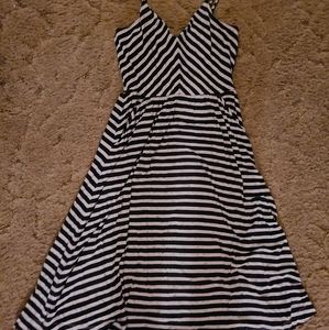 Blue and white summer dress